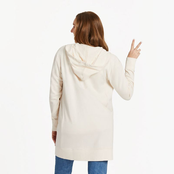 Women's Simply True Beyond the Hip Hoodie - Putty White