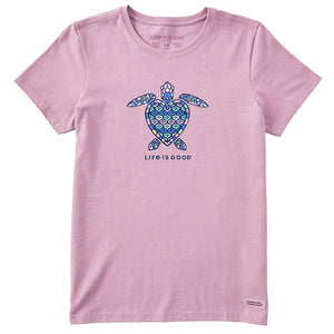 Women's Crusher Tee-Mandala Heart Turtle