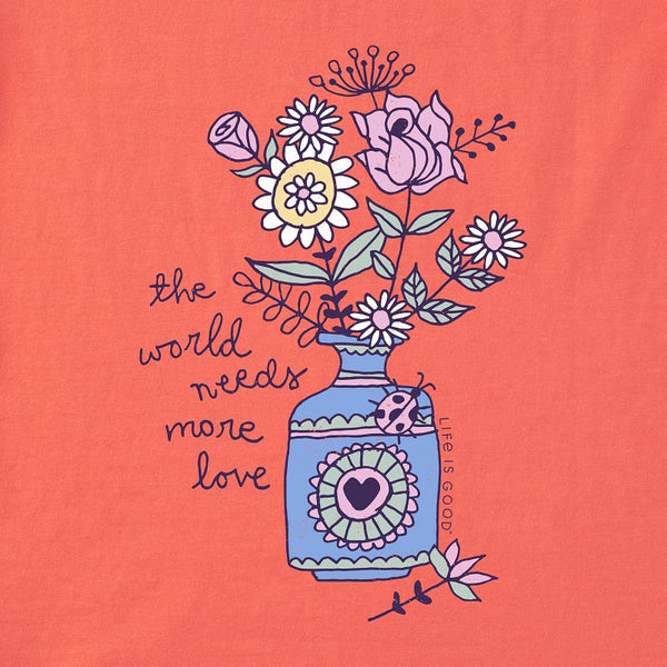 Women's Crusher Tank-More Love Flower Vase Doodle