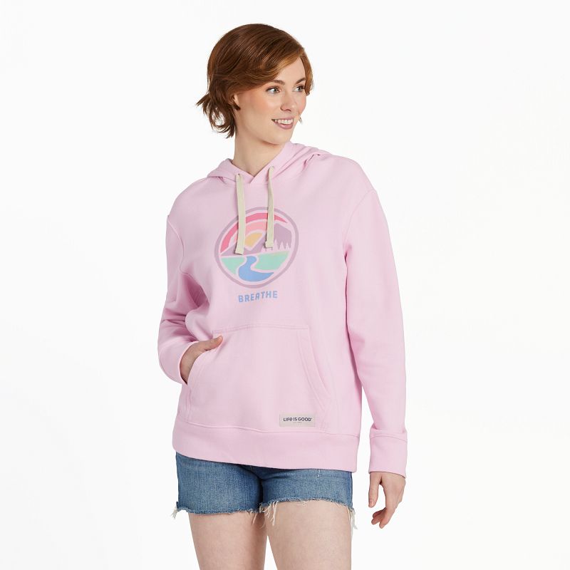 Women's Simply True Fleece Hoodie-Breathe Circle