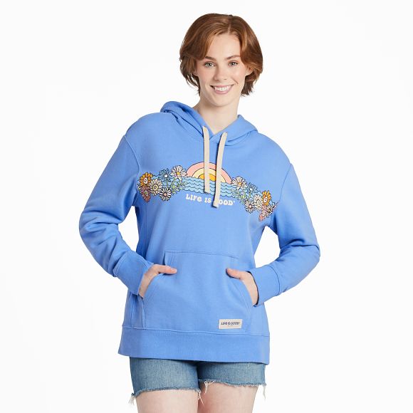 Women's Simply True Fleece Hoodie-Water Scene – Life is Good