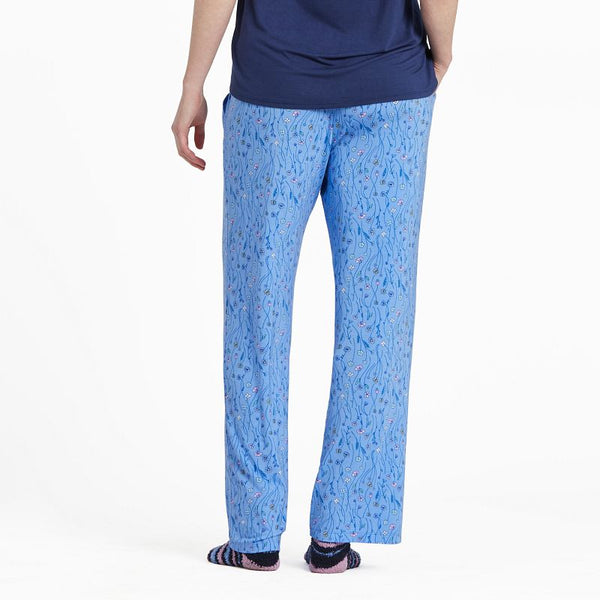 Women's Lightweight Sleep Pants-Wildflower Sketch