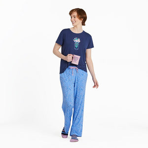 Women's Lightweight Sleep Pants-Wildflower Sketch