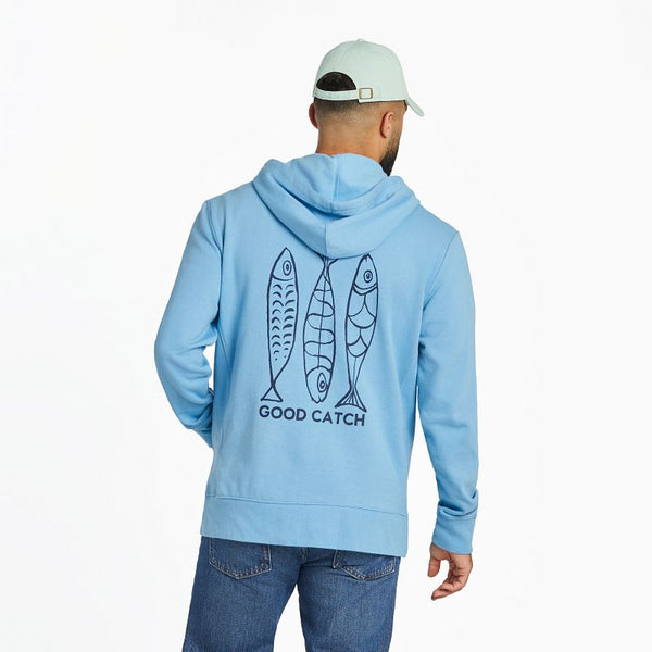 Men's Simply True Zip Hoodie-Fish Sketch