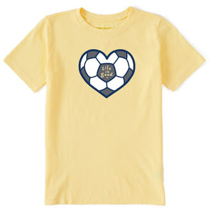 Kids Crusher Tee-Soccer Heart