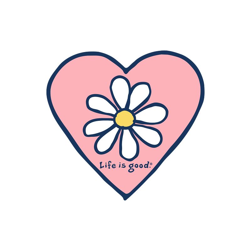 Small Die Cut Sticker-Heart Daisy