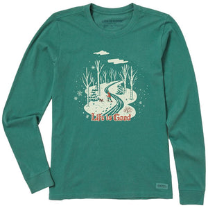 Women's Crusher Long Sleeve Tee - Nostalgic Winter Day