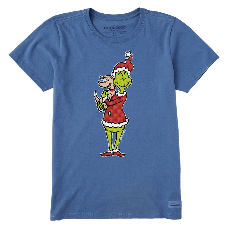 Women's Short Sleeve Crusher-Grinch and Max (Dog)