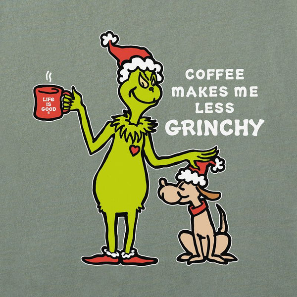 Women's Short Sleeve Crusher-Coffee Makes Me Less Grinchy
