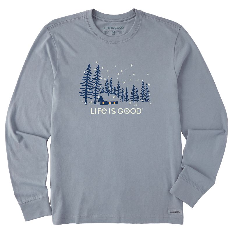 Men's Crusher LITE Long Sleeve Tee - Snowy Evening