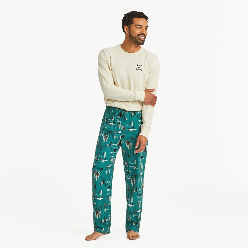 Men's Classic Sleep Pants - Woodland Pattern