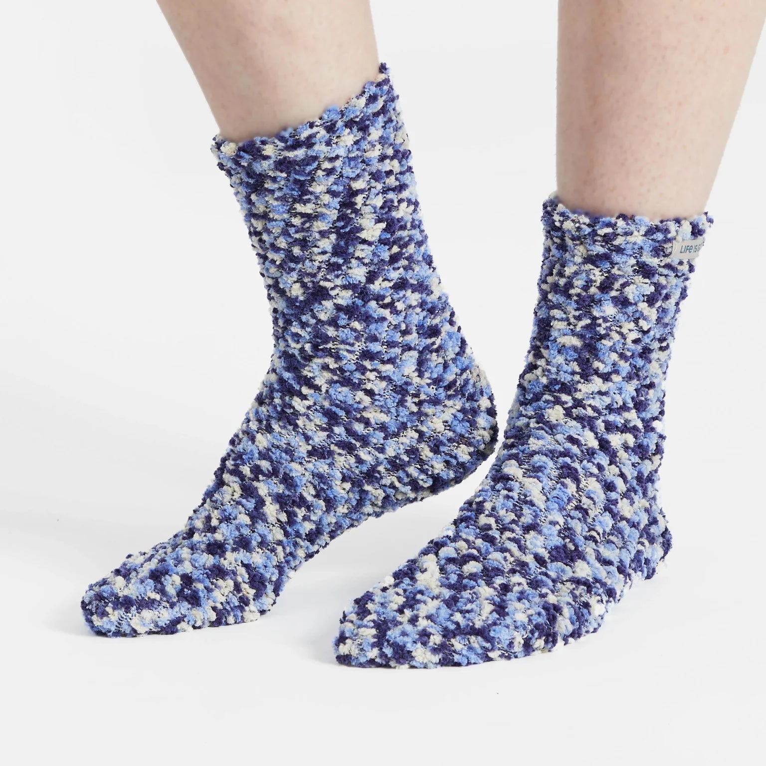 Adult Unisex PomPoms Sock - Darkest Blue