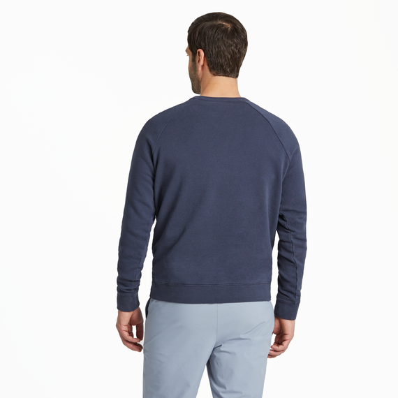 Men's French Terry Crew-Inkwell Blue