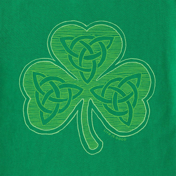 Men's Short Sleeve Crusher-Celtic Clover (Front and Back Graphic)