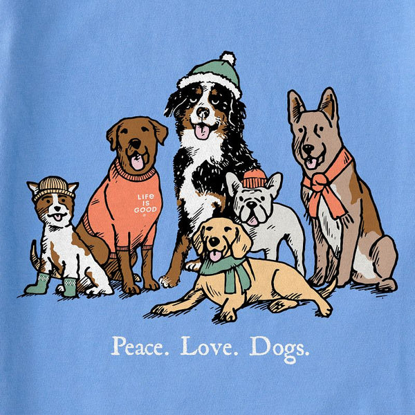 Women's Long Sleeve Crusher-Storybook Peace Dogs