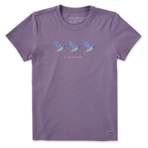 Women's Crusher Tee - Three Hummingbirds