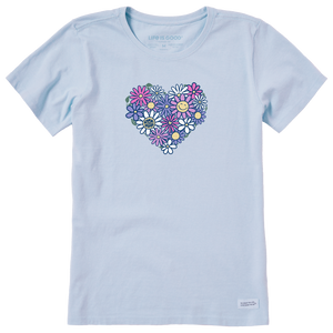 Women's Crusher Tee - Floral Heart Daisies