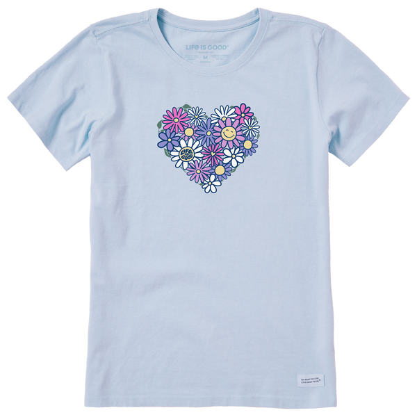 Women's Crusher Tee - Floral Heart Daisies