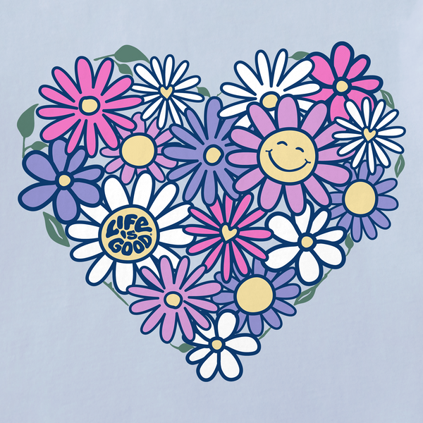 Women's Crusher Tee - Floral Heart Daisies