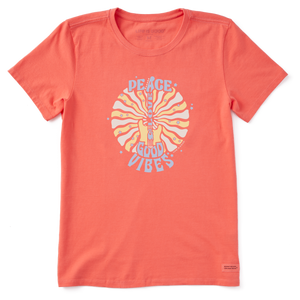 Women's Crusher Tee - Peace Love Good Guitar