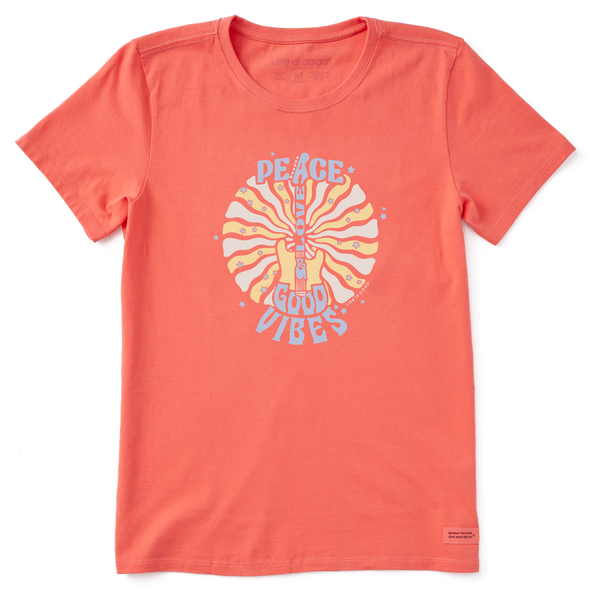 Women's Crusher Tee - Peace Love Good Guitar