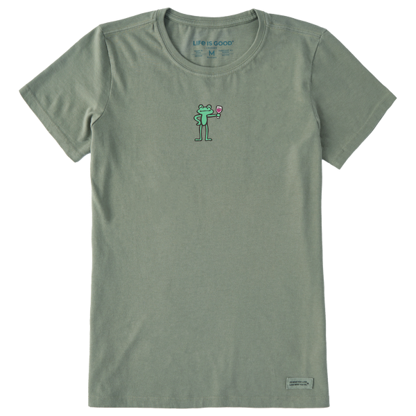 Women's Crusher Tee - Frog With Wine
