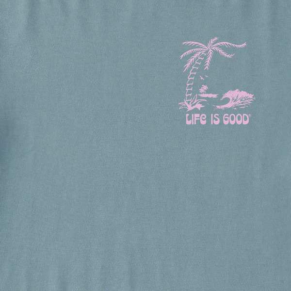 Women's Long Sleeve Crusher Tee - Tropical Beach