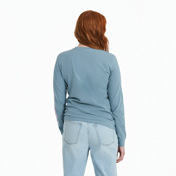 Women's Long Sleeve Crusher Tee - Tropical Beach