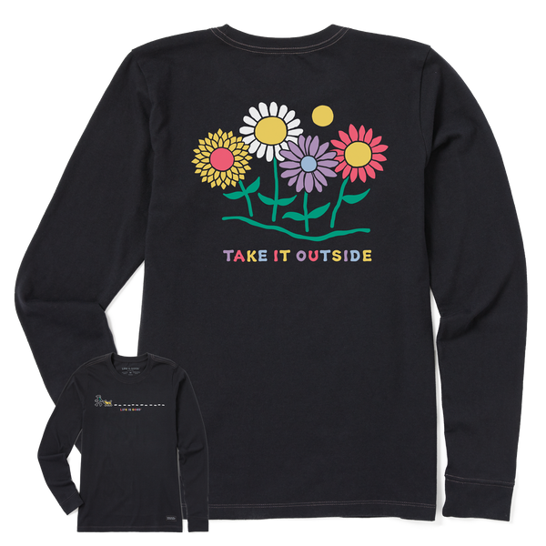 Women's Long Sleeve Crusher Tee - Take It Outside