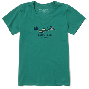 Women's Crusher Vee - Happy Hour Sunset