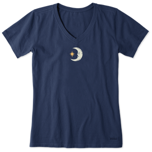 Women's Crusher Vee - Moon and Star