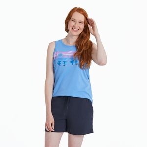 Women's Crusher Tank -Tree Striped Sky