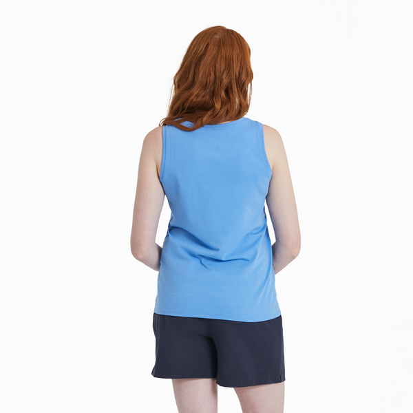 Women's Crusher Tank -Tree Striped Sky