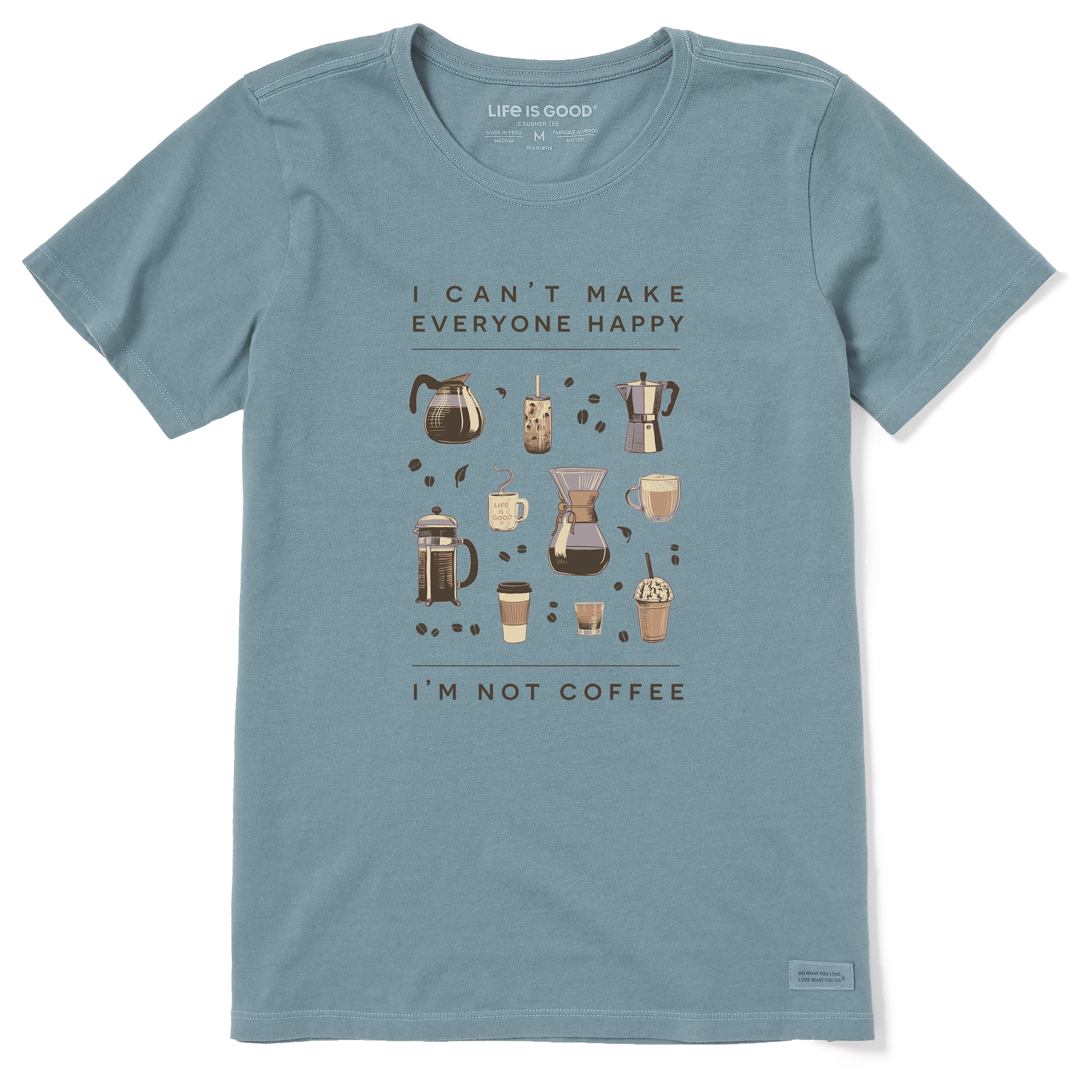 Women's Crusher-LITE Tee- Happy Coffee