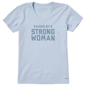 Women's Crusher-LITE Vee -  Raised By A Strong Woman