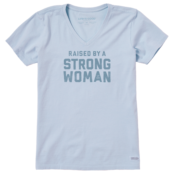Women's Crusher-LITE Vee -  Raised By A Strong Woman