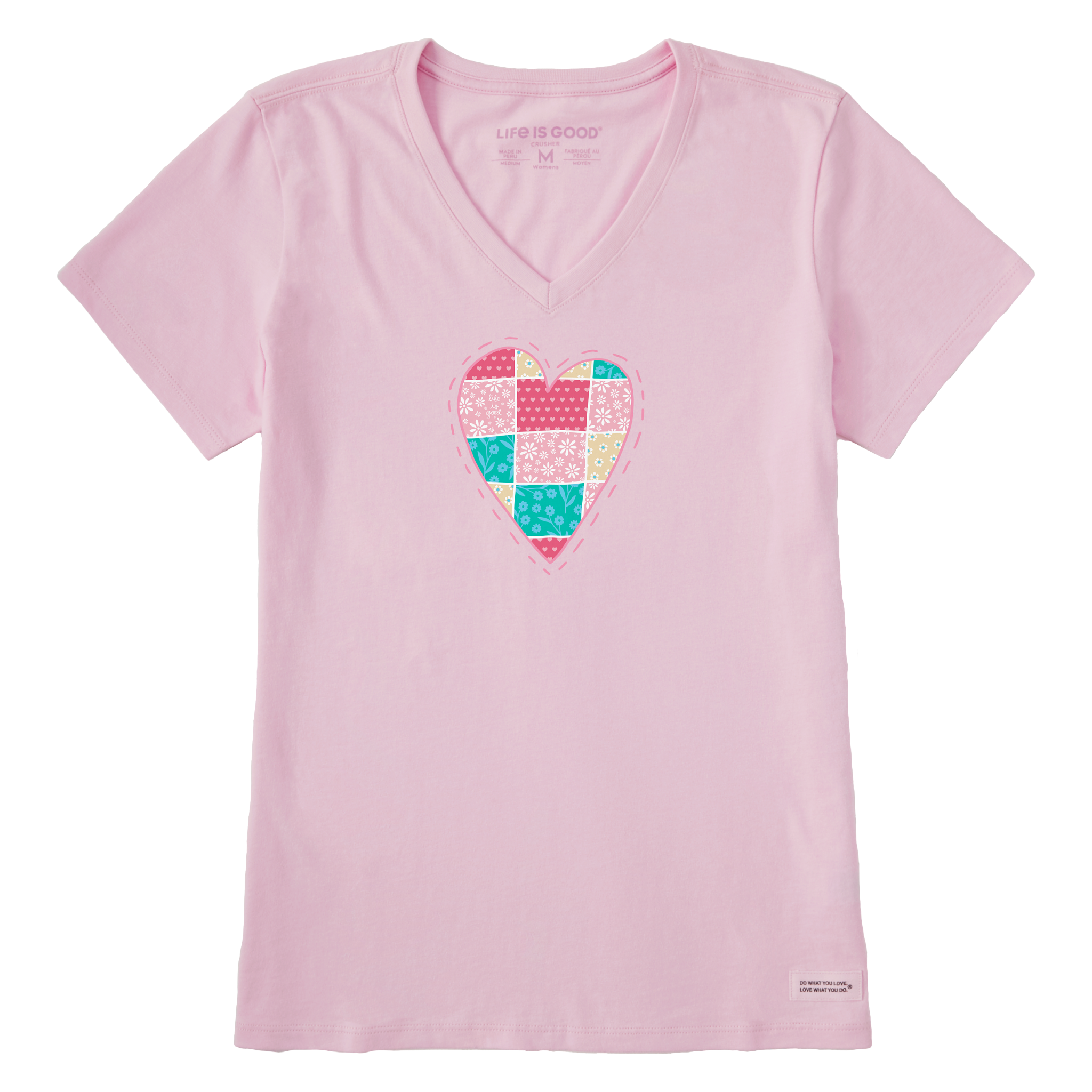 Women's Crusher-LITE Vee - Patchwork Quilted Heart