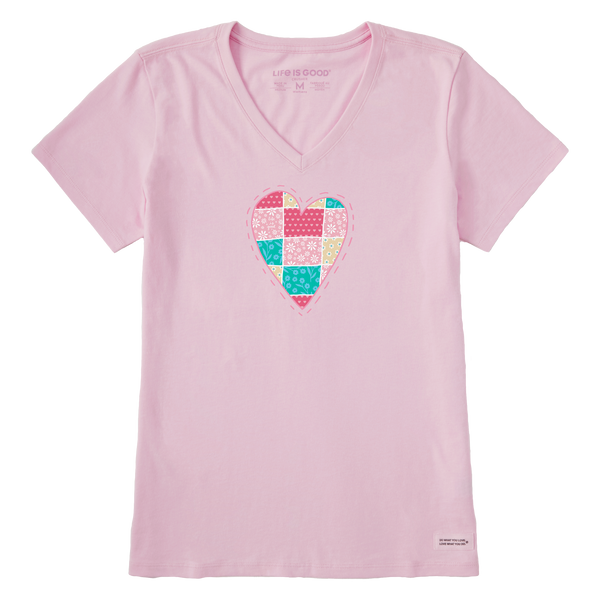 Women's Crusher-LITE Vee - Patchwork Quilted Heart