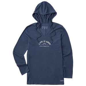 Women's Long Sleeve Crusher-LITE Hooded Tee - LIG Positive