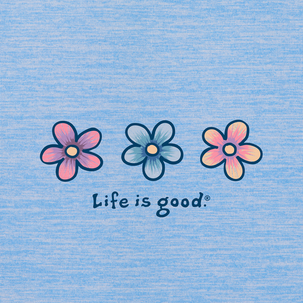 Women's Long Sleeve Sun Crusher Tee - Tie Dye 3 Daisies