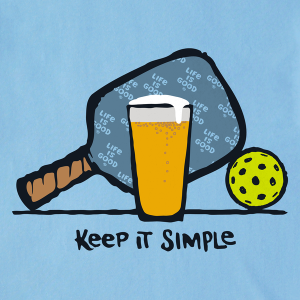 Men's Crusher-LITE Tee - Pickleball and Beer Keep It Simple