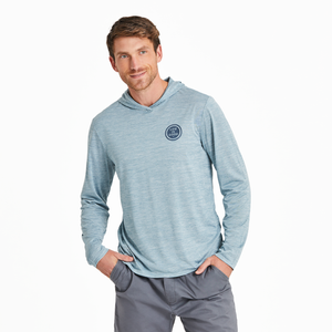 Men's Long Sleeve Hooded Sun Crusher - Clean Fish More