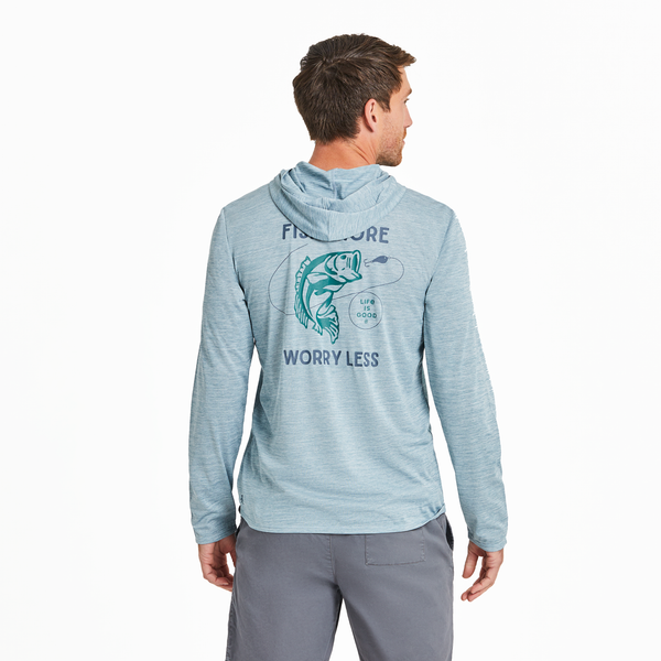 Men's Long Sleeve Hooded Sun Crusher - Clean Fish More