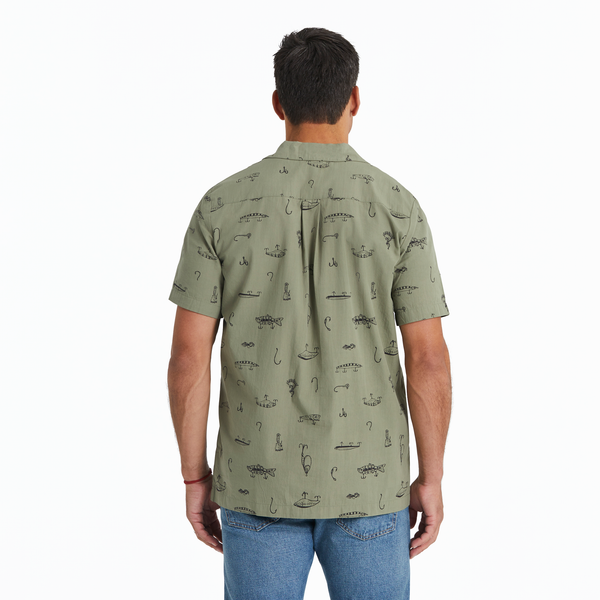 Men's Woven Camp Shirt - Fish Tackle Box