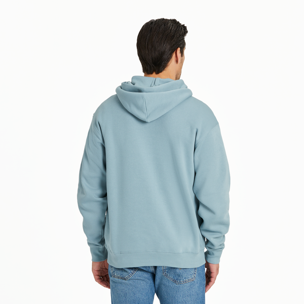 Men's Good Vibes Fleece Hoodie - LIG Oval (Smokey Blue)