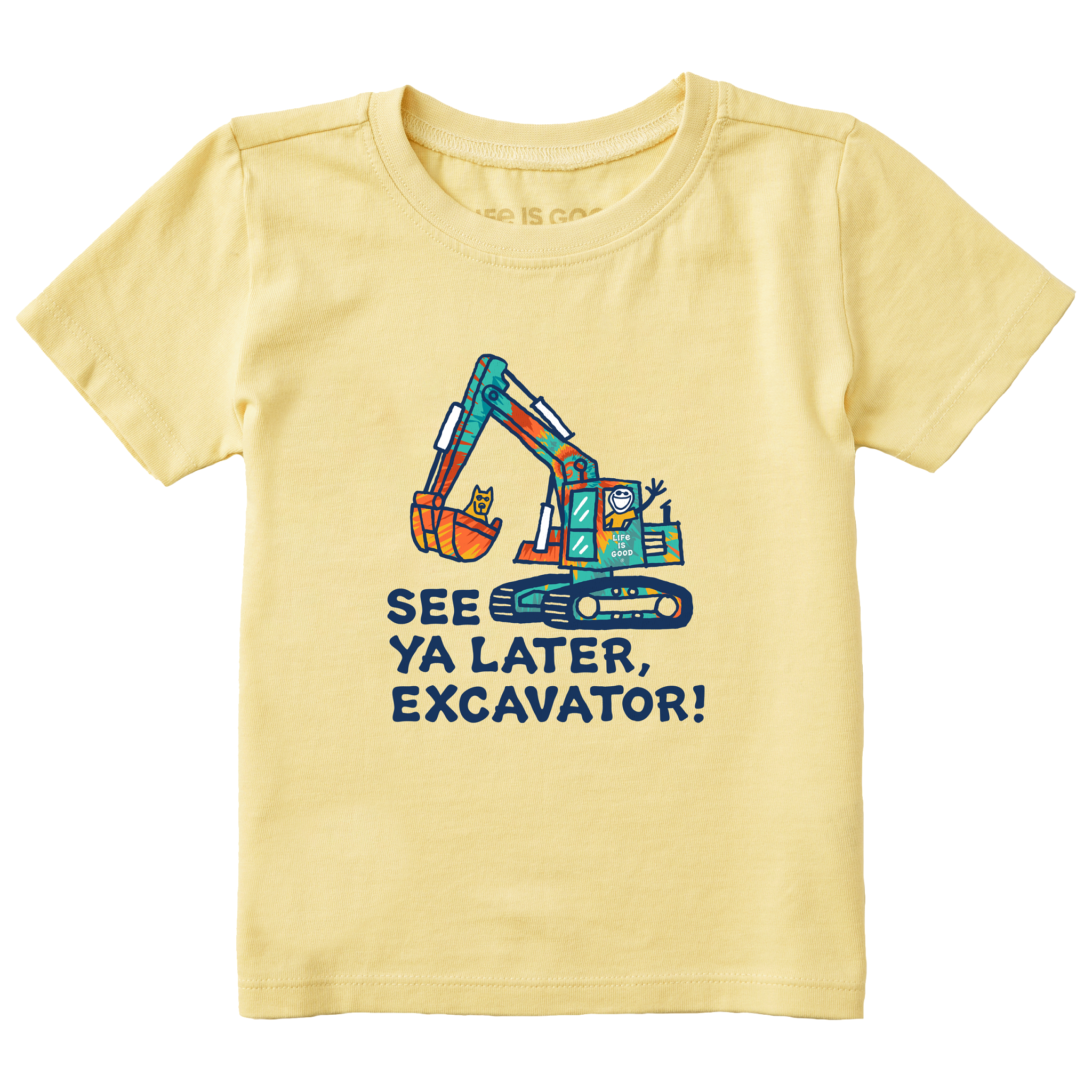 Toddler Crusher Tee - Tie Dye See you later Excavator