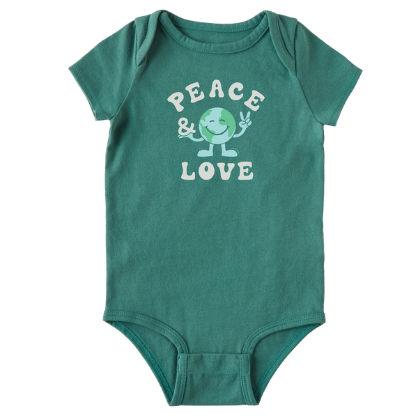 Baby Bodysuit Crusher- Peace & Love Earth