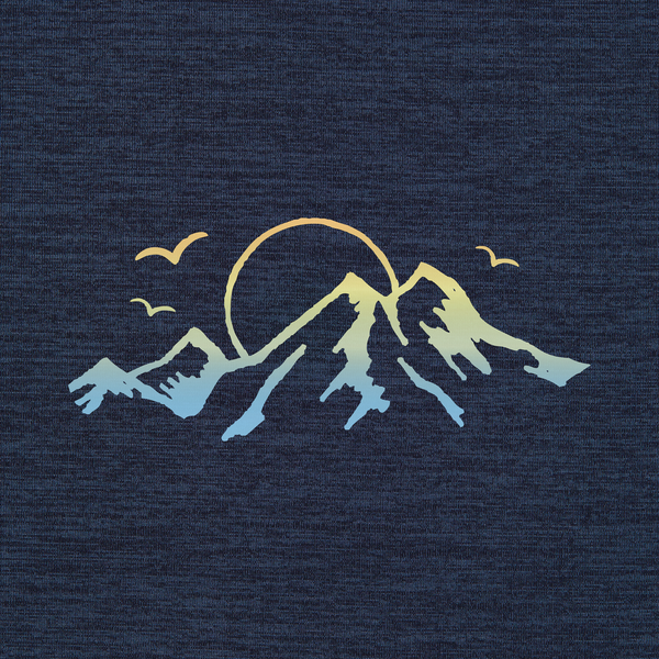 Men's Long Sleeve Sun Crusher Tee - Retro Mountain Range