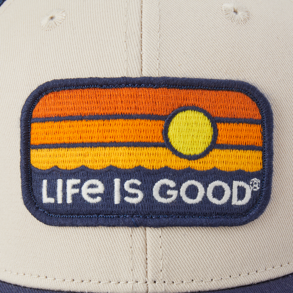 Trucker Hat Sunrise Water Stripe