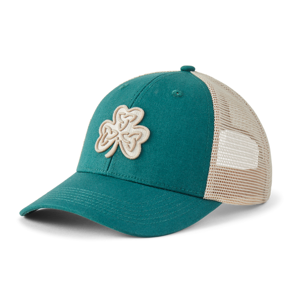 Trucker Hat  Clean Celtic Clover